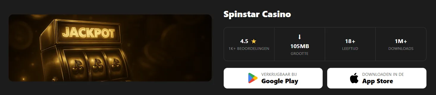 Mobiel spelen Spin star Casino